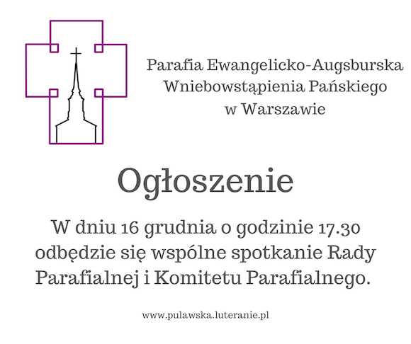 Ogłoszenie - Komitet i Rafa parafialna (1)